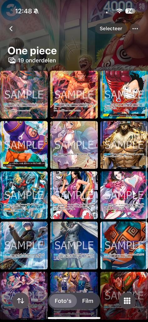 Gezocht, One piece OP07 kaarten!, Hobby en Vrije tijd, Verzamelkaartspellen | Overige, Zo goed als nieuw, Losse kaart, Ophalen of Verzenden