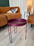 Bijzettafel kwantum Bordeaux rood / paars, Huis en Inrichting, Stoelen, Ophalen, Zo goed als nieuw, Rood, Eén