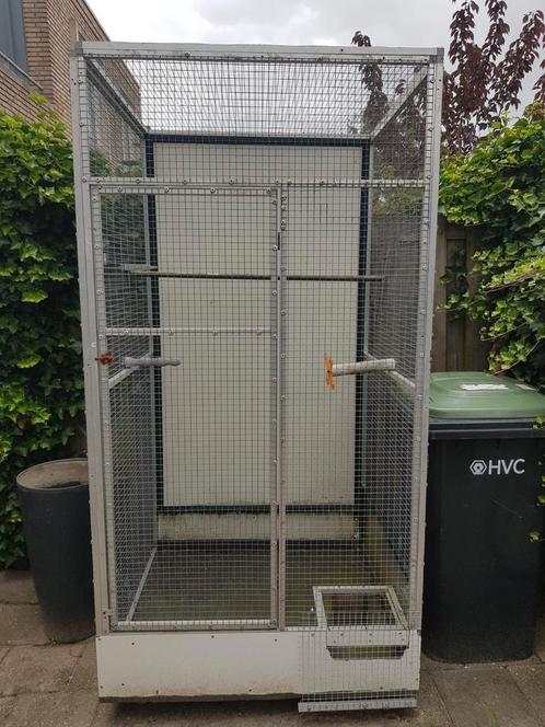 Buiten voliere op wielen, Dieren en Toebehoren, Vogels | Hokken en Kooien, Gebruikt, Volière, Aluminium, Ophalen