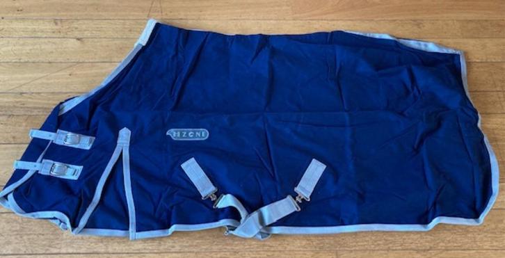 Hzone zomerdeken donkerblauw Maat 115 - 165 onderlengte, Dieren en Toebehoren, Paarden en Pony's | Dekens en Dekjes, Nieuw, Deken