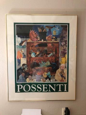 Antonio Possenti - Ingelijst Kunstwerk - Italiaans Kun beschikbaar voor biedingen