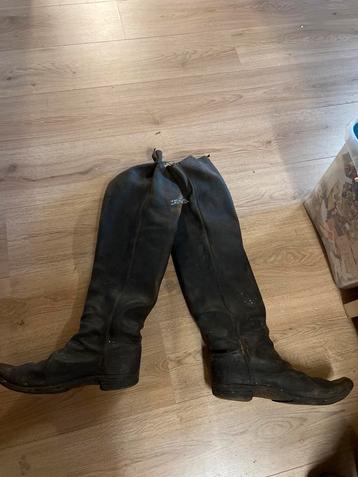 Zwarte leren laarzen - Maat onbekend beschikbaar voor biedingen