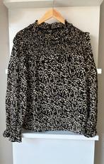 Guts en Gusto Blouse Top Zwart bloem bloemetjes bloemen Mt M, Maat 38/40 (M), Guts & Gusto, Zwart, Ophalen of Verzenden