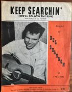 Del Shannon bladmuziek Keep Searchin, Muziek en Instrumenten, Ophalen of Verzenden, Zo goed als nieuw, Artiest of Componist