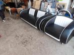 Design retro bank en design retro stoel, Huis en Inrichting, Stoelen, Ophalen, Gebruikt, Overige kleuren, Amerikaans retrostijl