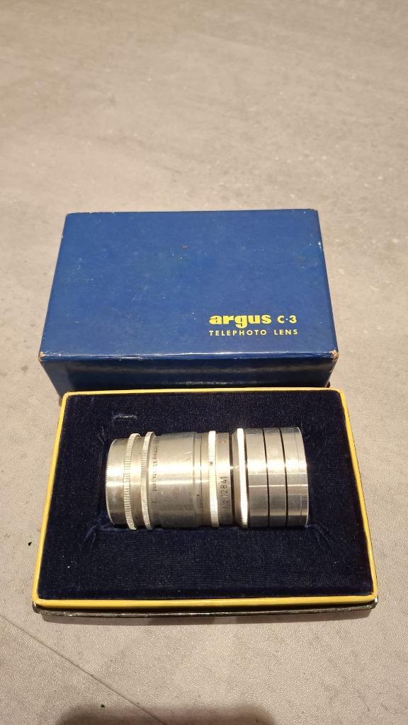 Argus C3 Telephoto Lens – 100mm f/4.5 – Origineel in Doos, Audio, Tv en Foto, Fotografie | Lenzen en Objectieven, Telelens, Ophalen of Verzenden