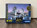 Clementoni Fluorescent Puzzel Tower Bridge 1000 stukjes, Ophalen of Verzenden, Zo goed als nieuw
