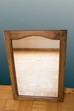 eiken houten spiegel, Minder dan 100 cm, Rechthoekig, 50 tot 75 cm, Ophalen