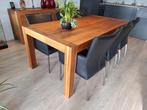 Eethoektafel - massief - geolied kersenhout, Huis en Inrichting, Ophalen, Gebruikt, Semi modern, 50 tot 100 cm
