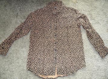 In goede staat: bruine damesblouse, maat M, HEMA beschikbaar voor biedingen