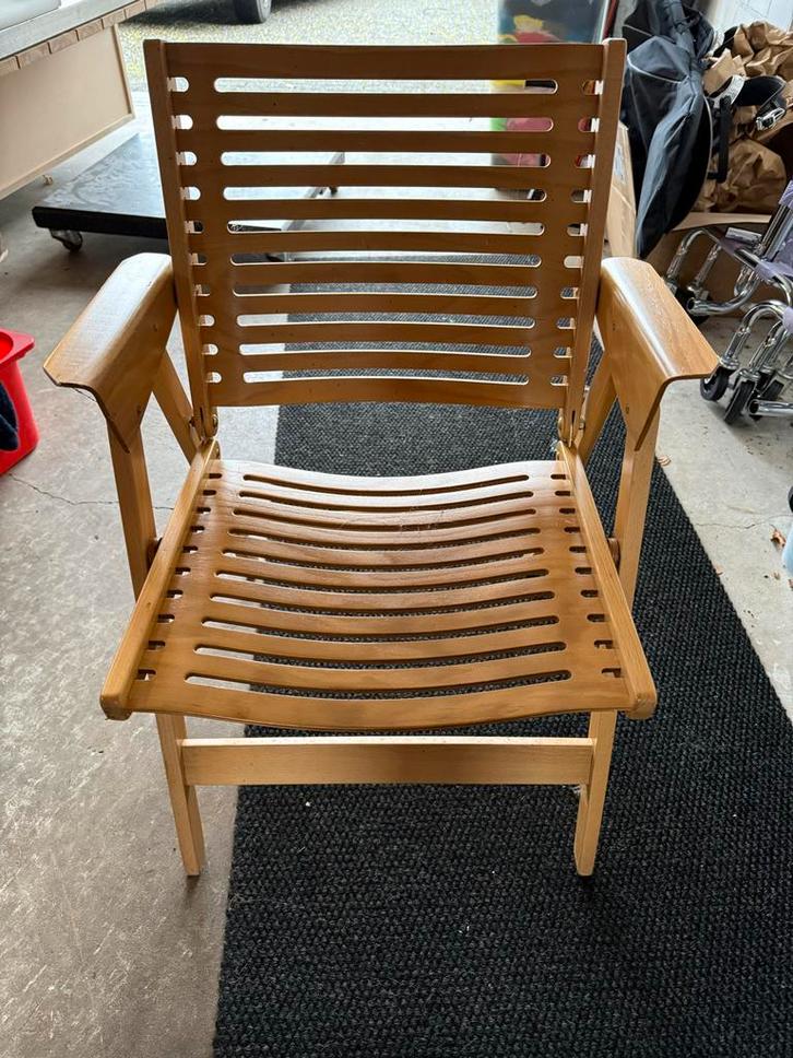 Set van 10 Niko Kralj Rex klapstoelen, Huis en Inrichting, Stoelen, Gebruikt, Vijf, Zes of meer stoelen, Hout, Bruin, Ophalen of Verzenden