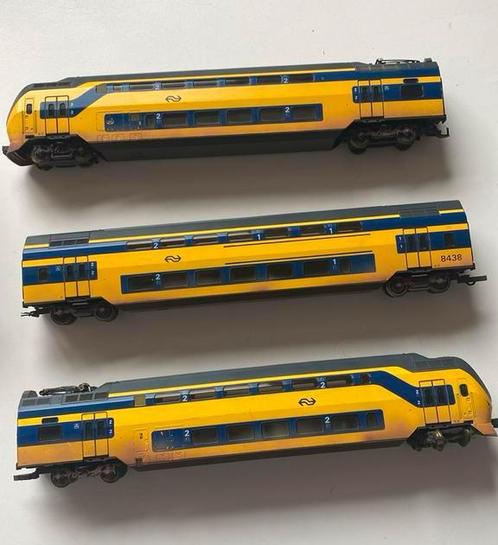 Lima IRM Dubbeldekker-3-delig–NS Geel/Blauw-H0-Art.nr149857S, Hobby en Vrije tijd, Modeltreinen | H0, Zo goed als nieuw, Treinset