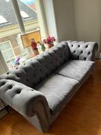 Chesterfield-stijl bank – stof, Huis en Inrichting, Ophalen, Gebruikt, Tweepersoons, 75 tot 100 cm