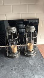 Gave windlichten, Huis en Inrichting, Woonaccessoires | Kandelaars en Kaarsen, Ophalen of Verzenden, Zo goed als nieuw, Metaal