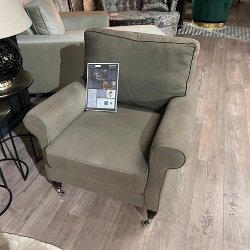 Fauteuil Toscane taupe (Showroom model), Huis en Inrichting, Fauteuils, Nieuw, Stof, 75 tot 100 cm, 75 tot 100 cm, Ophalen
