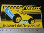 sticker rrrr romax je hóórt dat ie goed is! uitlaat uitlaten, Verzamelen, Verzenden, Zo goed als nieuw, Merk