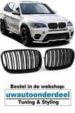 Grill Nieren Glans Zwart Dubbel Spijl Voor Bmw X5 E70 X6 E71, Ophalen of Verzenden
