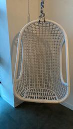 Hangstoel rotan HK-living, Huis en Inrichting, Stoelen, Ophalen, Wit, Riet of Rotan, Eén