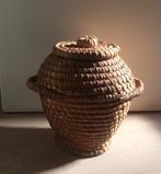 Superleuke nostalgische rieten mand / speelgoed / wol / was, Gebruikt, Mand, Rond, Ophalen of Verzenden