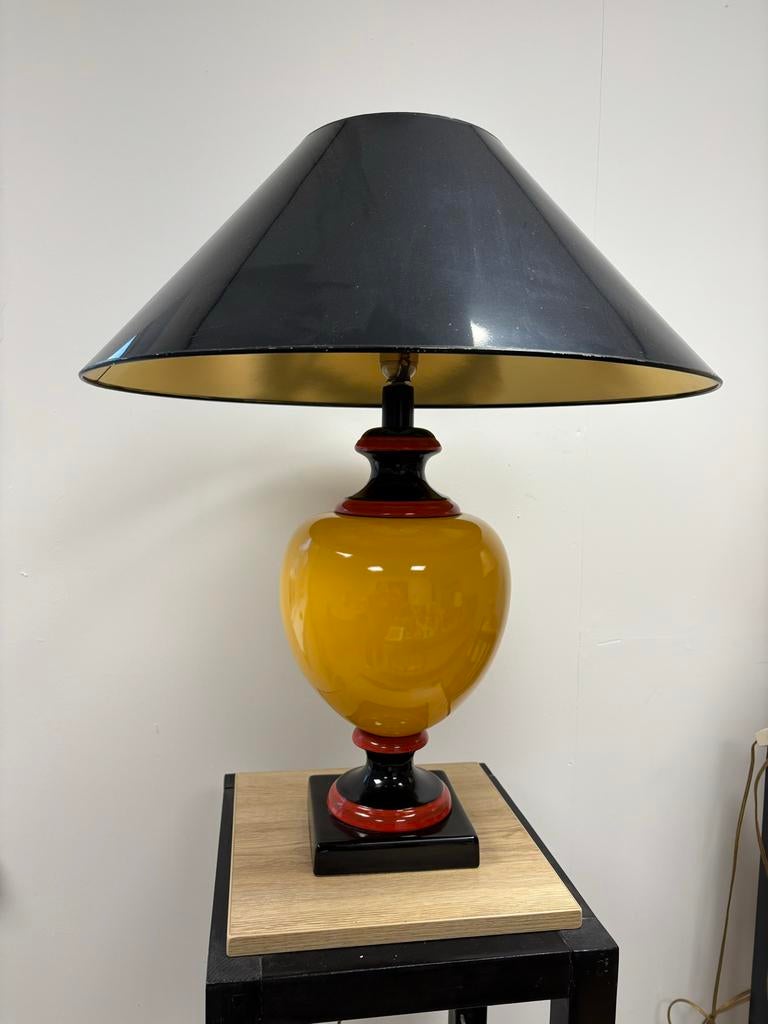 Vintage Lamp keramiek, Huis en Inrichting, Lampen | Vloerlampen, Ophalen of Verzenden, Gebruikt, Glas, Minder dan 100 cm