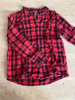 Vingino meisjes blouse rood maat 128, Meisje, Ophalen of Verzenden, Zo goed als nieuw, Overhemd of Blouse