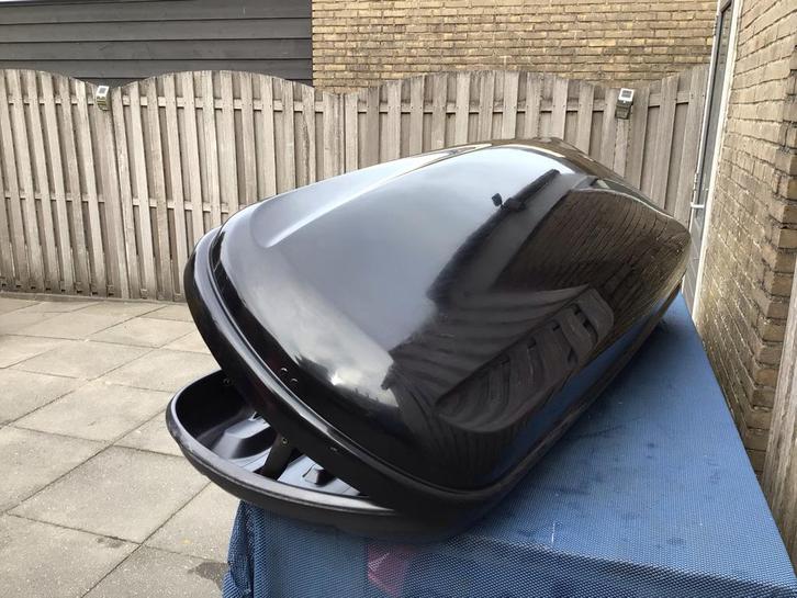 Hapro Evospace 500DX Dakkoffer - Zwart Metallic, Auto diversen, Dakkoffers, Gebruikt, Ophalen