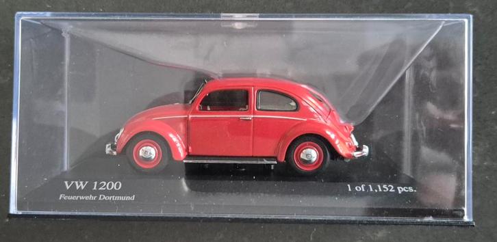 MiniChamps VW 1200 Feuerwehr Dortmund 1:43, Hobby en Vrije tijd, Modelauto's | 1:43, Nieuw, Auto, MiniChamps, Ophalen of Verzenden