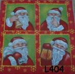 OPRUIMING servetten decoupage – kerstmannen L404 – 7x, Verzenden, Nieuw, Materiaal