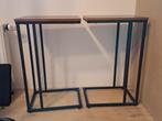 Bijzettafeltjes, Huis en Inrichting, Tafels | Bijzettafels, Ophalen, Minder dan 55 cm, Gebruikt, Metaal of Aluminium