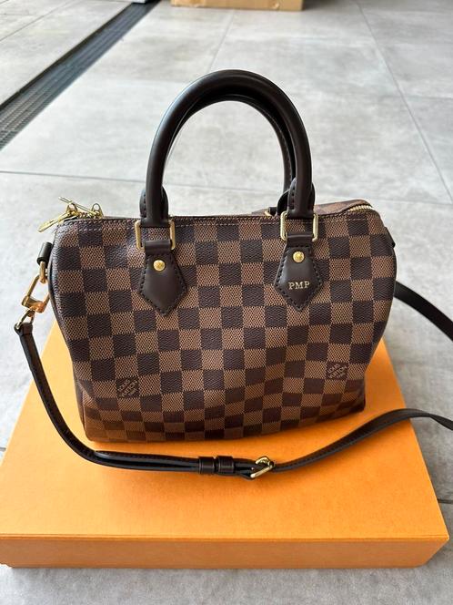 LV Speedy 25, Sieraden, Tassen en Uiterlijk, Tassen | Damestassen, Zo goed als nieuw, Handtas, Bruin, Ophalen of Verzenden