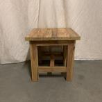 Bijzettafel – geborsteld teak - 45 x 45 cm - TTM Wonen, 45 tot 60 cm, TTM Wonen, Meubels – (Perzische) Tapijten en Woonaccessoires