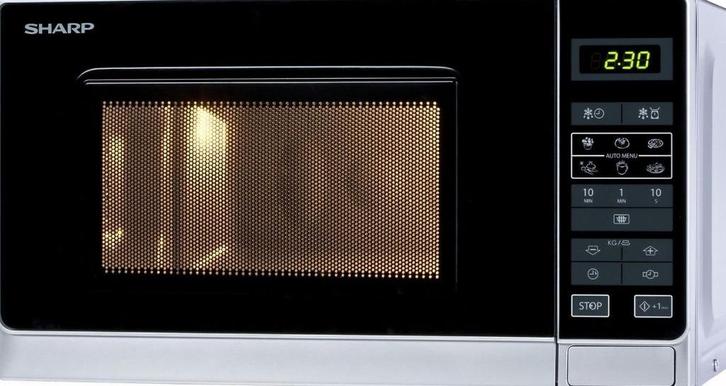Sharp R242INW magnetron, RVS uitvoering, 20l, Witgoed en Apparatuur, Magnetrons, Zo goed als nieuw, Vrijstaand, Magnetron, 45 tot 60 cm