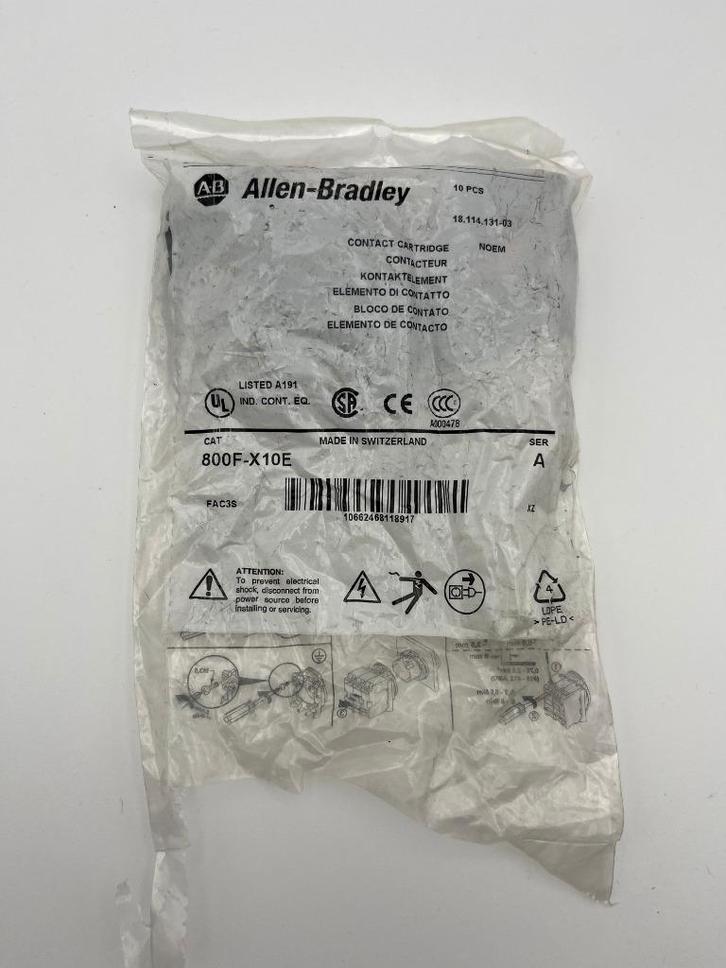 Allen Bradley 800F-X10E Contact Block 1x NO Nieuw OVP, Hobby en Vrije tijd, Elektronica-componenten, Nieuw, Verzenden