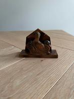 Houtsnijwerk - brievenhouder/servethouder, Antiek en Kunst, Curiosa en Brocante, Ophalen