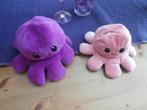 knuffel mood octopus blij boos pop inktvis paars roze groen, Ophalen of Verzenden, Zo goed als nieuw, Overige typen