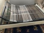 bed 140x200 ombouw + electrische lattenbodem hoofd en voeten, Ophalen, Verstelbaar, Wit, Tweepersoons