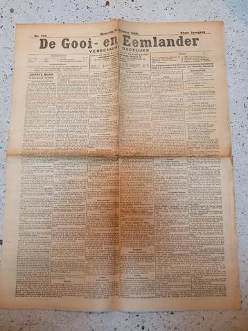 Krant: de Gooi- en Eemlander 12 oktober 1925 beschikbaar voor biedingen
