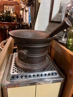 Antieke Gietijzeren Vijzel met Stamper - Uniek!, Ophalen
