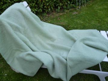 wollen deken 230 x 190 cm 2 pers zachtgroenNed wolfederatie  beschikbaar voor biedingen
