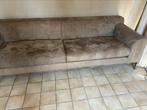 Vierzits suede leren bank taupe VT wonen bank, Huis en Inrichting, Ophalen of Verzenden