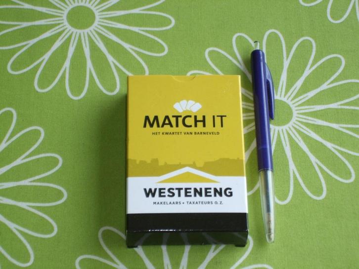 Match it - het kwartet van Barneveld - Westeneng Makelaars, Verzamelen, Speelkaarten, Jokers en Kwartetten, Zo goed als nieuw