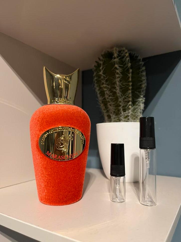 Sospiro maraschino sample, Sieraden, Tassen en Uiterlijk, Uiterlijk | Parfum, Zo goed als nieuw, Ophalen of Verzenden