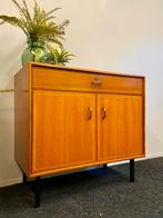 Vintage Dutch Design Formule sideboard dressoirtje jaren 60, Ophalen, Gebruikt, Teakhout, 1 of 2 laden