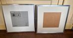2 fotolijsten Ikea Ribba 50 x 50 zilverkleurige lijst, Ophalen, Gebruikt