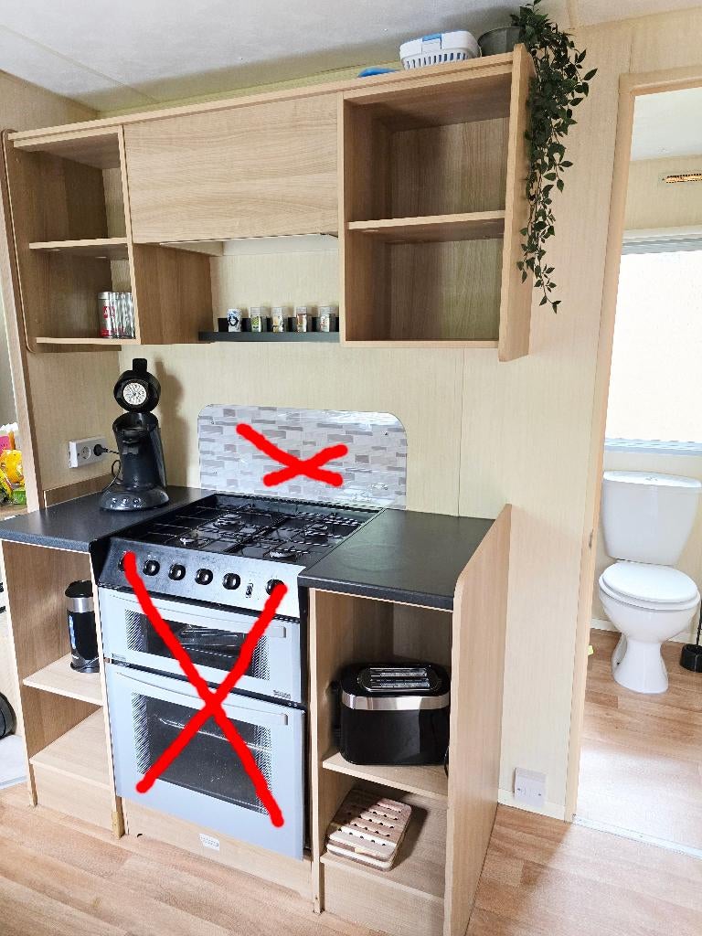 Stacaravankeuken zonder gasfornuis bruin, Huis en Inrichting, Ophalen, Gebruikt, Bruin, Overige typen