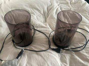 2 leuke lampjes glas beschikbaar voor biedingen