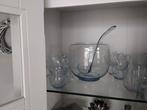 Glazen Punch Set, Huis en Inrichting, Keuken | Servies, Ophalen, Effen, Kop(pen) en/of Schotel(s), Glas