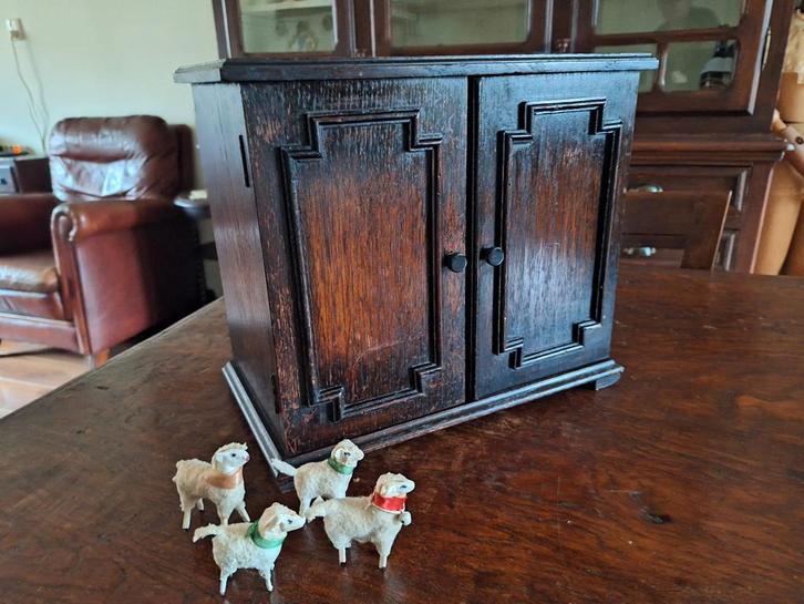 Antiek Klein Kastje/ Houten Bureau Brieven Kastje, Antiek en Kunst, Curiosa en Brocante, Ophalen of Verzenden