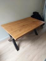 Eettafel robuust houten blad, Ophalen, Gebruikt, Rechthoekig, 50 tot 100 cm