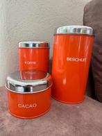 Vintage blikken bussen brabantia look beschuit koffie cacao, Ophalen of Verzenden, Overige stijlen, Overige typen